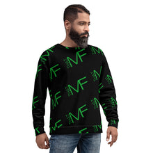 Load image into Gallery viewer, THAT MF Logo AOP Unisex Sweatshirt (Green Print)