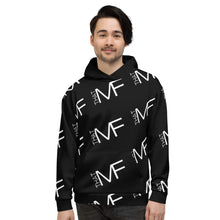 Load image into Gallery viewer, THAT MF Logo AOP Unisex Hoodie (w/sleeve print - White Print)