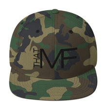 Load image into Gallery viewer, That MF Logo Snapback Hat (Black Embroidery)