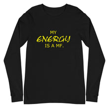 Load image into Gallery viewer, MY ENERGY/MF Unisex Long Sleeve Tee (Gold Print)