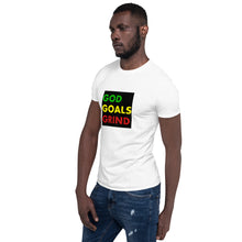 Load image into Gallery viewer, GOD GOALS GRIND Unisex Tee (Green/Yellow/Red Print)