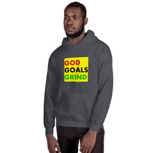 Load image into Gallery viewer, GOD GOALS GRIND Unisex Hoodie (Red, Black, Green Print)