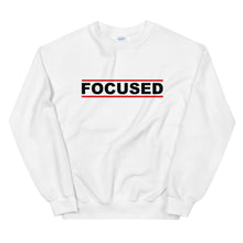 Load image into Gallery viewer, FOCUSED Unisex Sweatshirt (Black Print)