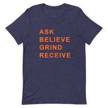 Load image into Gallery viewer, ASK BELIEVE Unisex Tee (Orange Print)