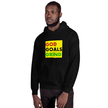 Load image into Gallery viewer, GOD GOALS GRIND Unisex Hoodie (Red, Black, Green Print)