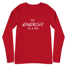 Load image into Gallery viewer, MY ENERGY/MF Unisex Long Sleeve Tee (White Print)