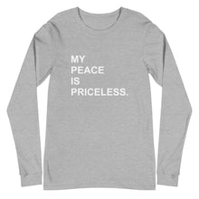 Load image into Gallery viewer, MY PEACE Unisex Long Sleeve Tee (White Print)