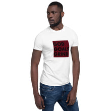 Load image into Gallery viewer, GOD GOALS GRIND Unisex Tee (Black Print/Burgundy Box)