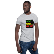 Load image into Gallery viewer, GOD GOALS GRIND Unisex Tee (Green/Yellow/Red Print)
