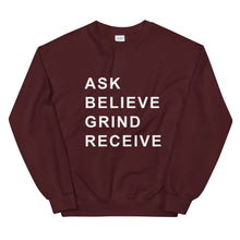 Load image into Gallery viewer, ASK BELIEVE Unisex Sweatshirt (White print)