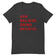 Load image into Gallery viewer, ASK BELIEVE Unisex Tee (Red Print)
