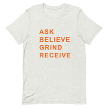 Load image into Gallery viewer, ASK BELIEVE Unisex Tee (Orange Print)