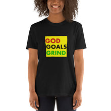 Load image into Gallery viewer, GOD GOALS GRIND Unisex Tee (Red/Black/Green Print)