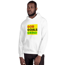 Load image into Gallery viewer, GOD GOALS GRIND Unisex Hoodie (Red, Black, Green Print)