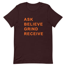 Load image into Gallery viewer, ASK BELIEVE Unisex Tee (Orange Print)