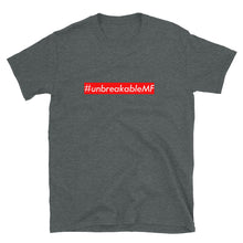 Load image into Gallery viewer, #unbreakableMF Unisex Tee (White Print/Red Box)