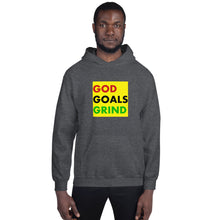 Load image into Gallery viewer, GOD GOALS GRIND Unisex Hoodie (Red, Black, Green Print)