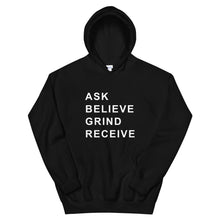 Load image into Gallery viewer, ASK BELIEVE Unisex Hoodie (White Print)