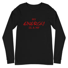 Load image into Gallery viewer, MY ENERGY/MF Unisex Long Sleeve Tee (Red Print)