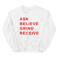 Load image into Gallery viewer, ASK BELIEVE Unisex Sweatshirt (Red print)