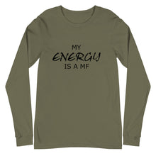 Load image into Gallery viewer, MY ENERGY/MF Unisex Long Sleeve Tee (Black Print)