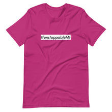 Load image into Gallery viewer, #unstoppableMF Unisex Tee (Black Print/White Box)