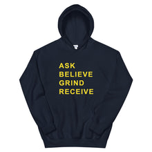 Load image into Gallery viewer, ASK BELIEVE Unisex Hoodie (Gold Print)