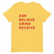 Load image into Gallery viewer, ASK BELIEVE Unisex Tee (Red Print)