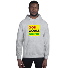 Load image into Gallery viewer, GOD GOALS GRIND Unisex Hoodie (Red, Black, Green Print)