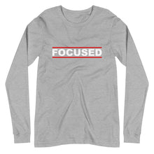 Load image into Gallery viewer, FOCUSED Unisex Long Sleeve Tee (White Print)