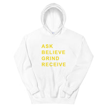 Load image into Gallery viewer, ASK BELIEVE Unisex Hoodie (Gold Print)