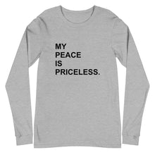 Load image into Gallery viewer, MY PEACE Unisex Long Sleeve Tee (Black Print)
