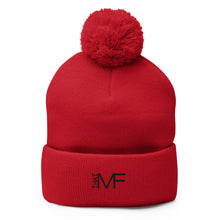 Load image into Gallery viewer, That MF Logo Pom-Pom Beanie (Black Stitch)