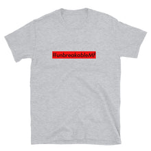 Load image into Gallery viewer, #unbreakableMF Unisex Tee (Black Print/Red Box)