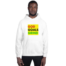 Load image into Gallery viewer, GOD GOALS GRIND Unisex Hoodie (Red, Black, Green Print)