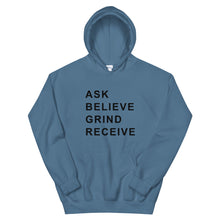Load image into Gallery viewer, ASK BELIEVE Unisex Hoodie (Black Print)