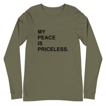 Load image into Gallery viewer, MY PEACE Unisex Long Sleeve Tee (Black Print)