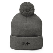 Load image into Gallery viewer, That MF Logo Pom-Pom Beanie (Black Stitch)