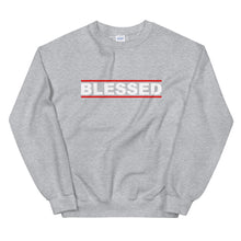 Load image into Gallery viewer, BLESSED Unisex Sweatshirt (White Print)