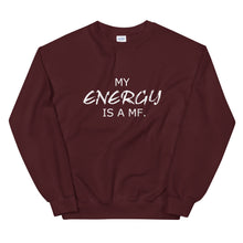 Load image into Gallery viewer, MY ENERGY/MF Unisex Sweatshirt (White Print)