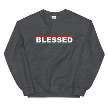Load image into Gallery viewer, BLESSED Unisex Sweatshirt (White Print)