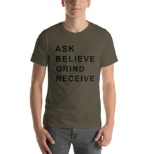 Load image into Gallery viewer, ASK BELIEVE Unisex Tee (Black Print)