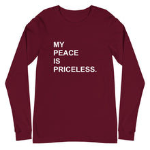 Load image into Gallery viewer, MY PEACE Unisex Long Sleeve Tee (White Print)