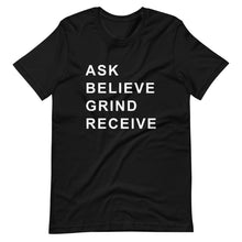 Load image into Gallery viewer, ASK BELIEVE Unisex Tee (White Print)