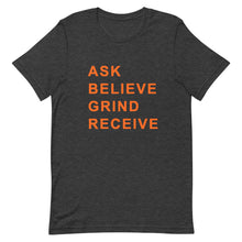 Load image into Gallery viewer, ASK BELIEVE Unisex Tee (Orange Print)