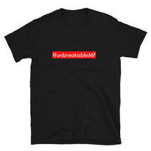 Load image into Gallery viewer, #unbreakableMF Unisex Tee (White Print/Red Box)