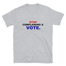 Load image into Gallery viewer, VOTE Unisex Tee (Red/Black/Blue Print)