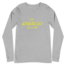 Load image into Gallery viewer, MY ENERGY/MF Unisex Long Sleeve Tee (Gold Print)