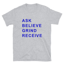 Load image into Gallery viewer, ASK BELIEVE Unisex Tee (Blue print)