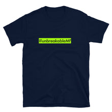 Load image into Gallery viewer, #unbreakableMF Unisex Tee (Black Print/Lime Box)
